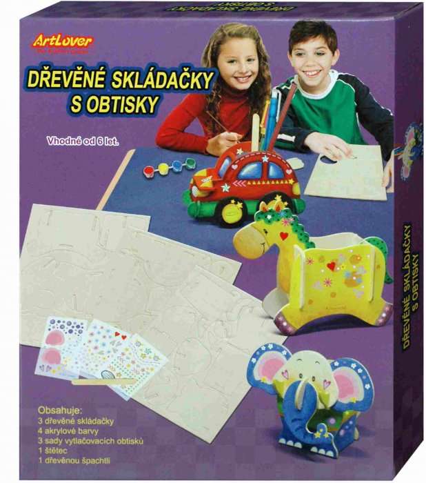 Dřevěné skládačky - stojánky na tužky