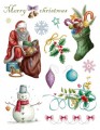 Gelová razítka - sada Vánoce Merry Christmas