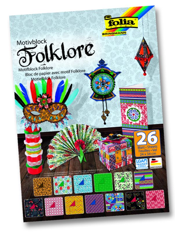 Blok s motivem folklór 26 archů formátu 24x34 cm