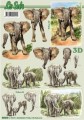 Sloni 3D papír