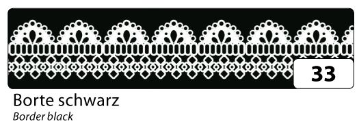 Washi Tape - dekorační lepicí páska - 10mx15mm -černá s bordurou