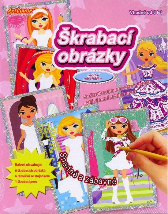 Škrábací obrázky - módní návrhářka