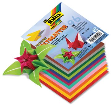 Papíry na skládání Origami 96 listů 13x13 cm- mix barev