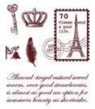 Gelová razítka - Poštovní známka Paříž 7x8,5cm