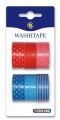 Washi Tape - sada červená a modrá set 6ks
