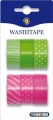 Washi Tape - sada růžová a zelená set 6ks