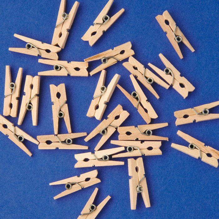 Dřevěné kolíčky 100ks - přírodní 25mm