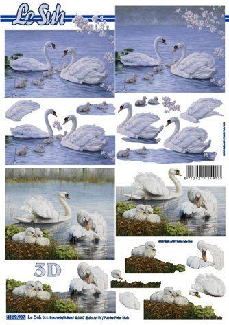 Labutě - 3D papír