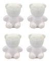 Medvídci z polystyrenu 5 cm, 4 ks v sáčku