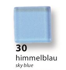Mozaika z pryskyřice průhledná - světle modrá 30