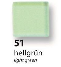 Mozaika z pryskyřice průhledná - světle zelená 51