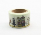 Washi Tape - dekorační lepicí páska - 10mx30mm - DOMY