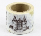 Washi Tape - dekorační lepicí páska - 10mx38mm - HRAD, RYTÍŘ