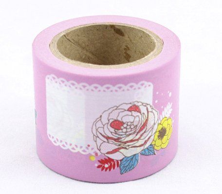 Washi Tape - dekorační lepicí páska - 10mx38mm - RŮŽOVÉ POPISKY