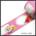 Washi Tape - dekorační lepicí páska - 10mx38mm - RŮŽOVÉ POPISKY