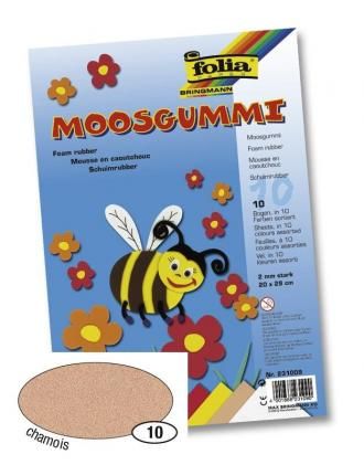 Pěnovka moosgummi tloušťka 2mm - béžová 10