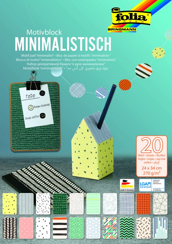 Blok s motivem - MINIMALISMUS 270 g/m2, 20 listů