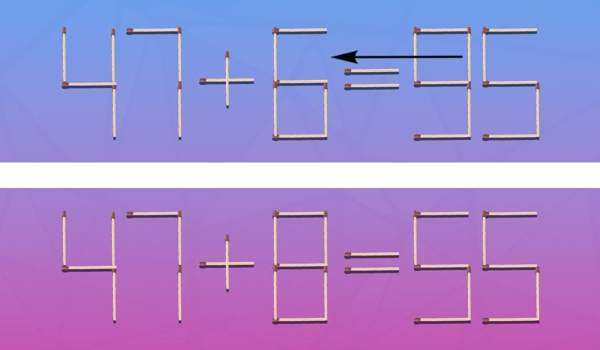Katero tekmo je treba preurediti, da bo enačba pravilna: uganka za genije